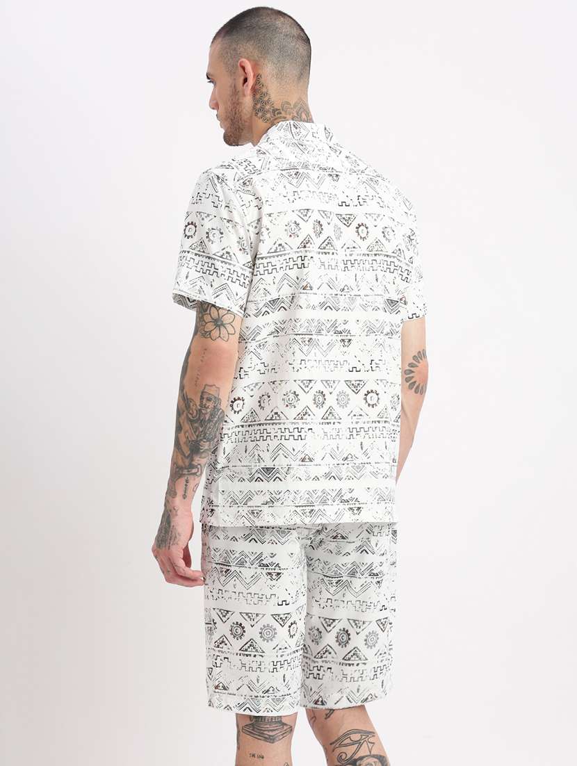 men printed cotton co-ord set - 21325441 -  Standard Image - 3