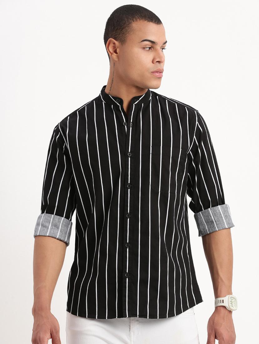 men striped cotton casual shirt - 21325472 -  Zoom Image - 0
