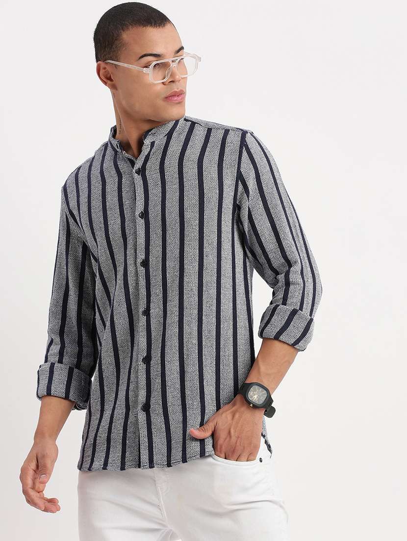 men striped cotton casual shirt - 21325473 - Zoom Image - 0