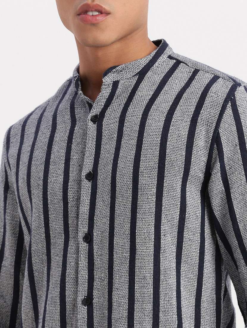 men striped cotton casual shirt - 21325473 - Standard Image - 5