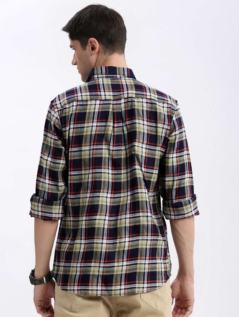 men checkered cotton casual shirt - 21325479 -  Standard Image - 3