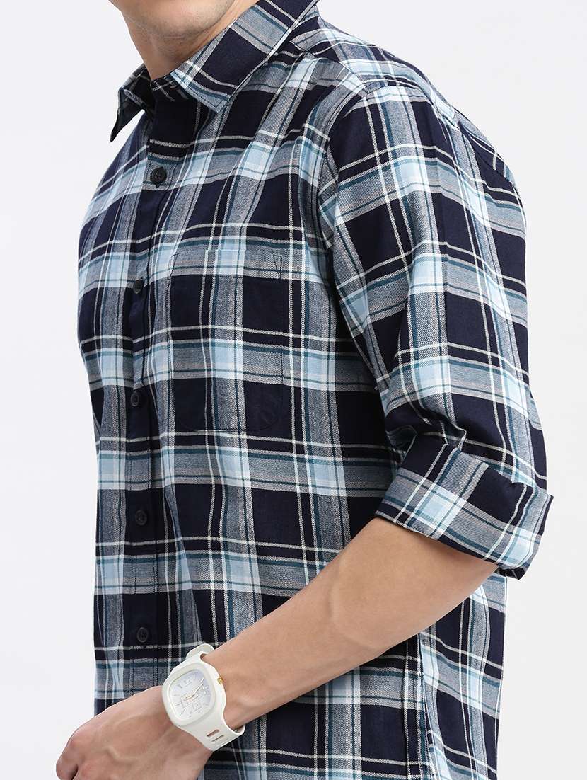 men checkered cotton casual shirt - 21325481 - Standard Image - 5