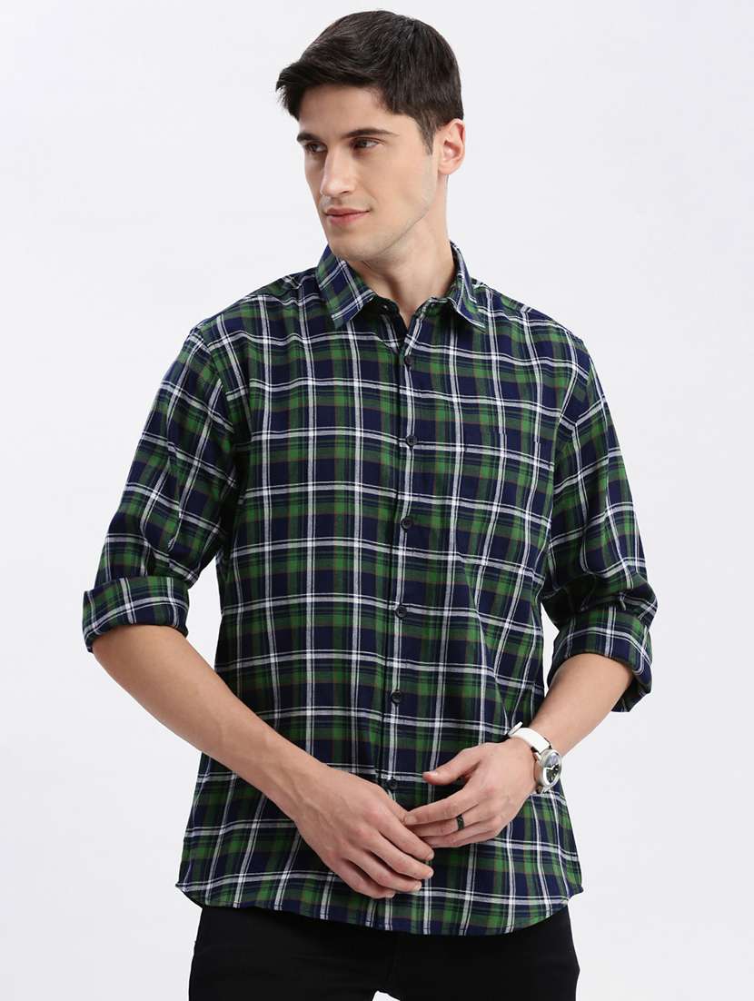 men checkered cotton casual shirt - 21325482 - Zoom Image - 0