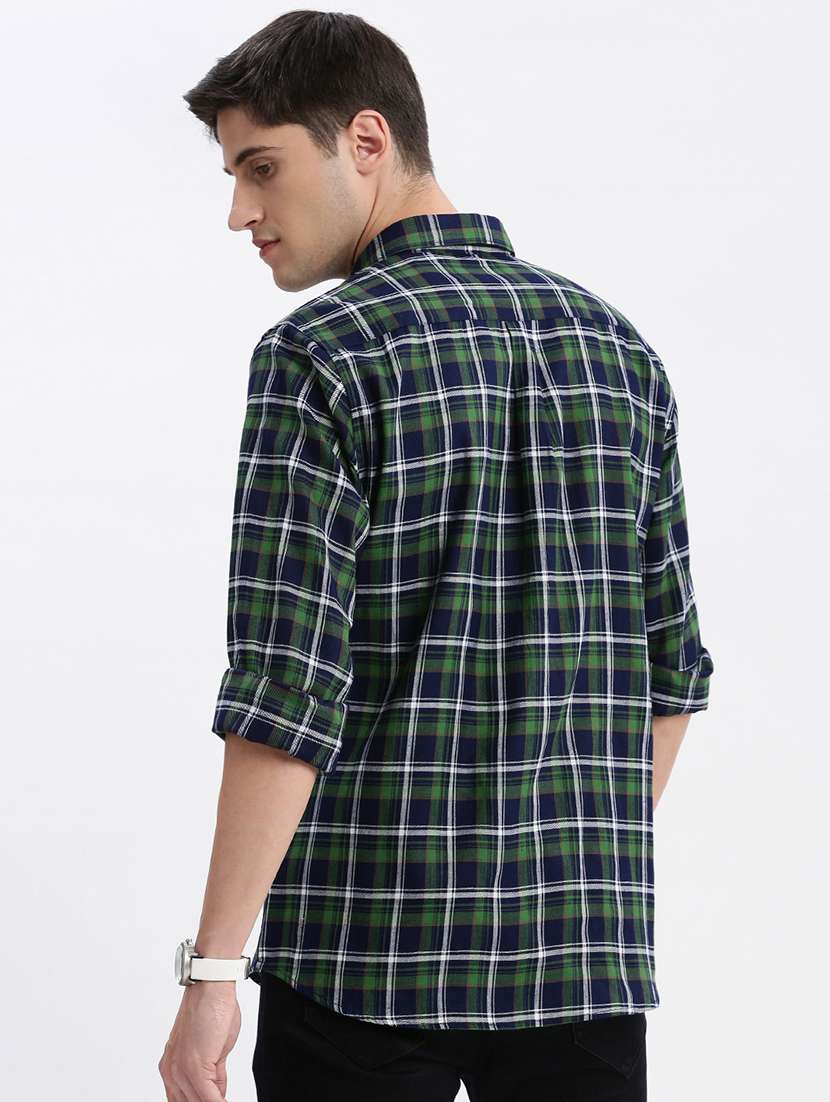 men checkered cotton casual shirt - 21325482 - Standard Image - 3