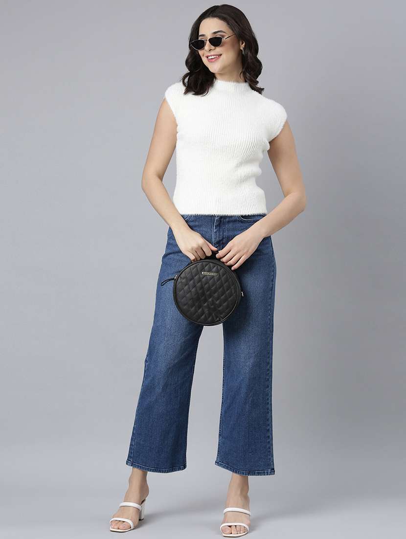 women off white acrylic regular top - 21325606 - Standard Image - 3