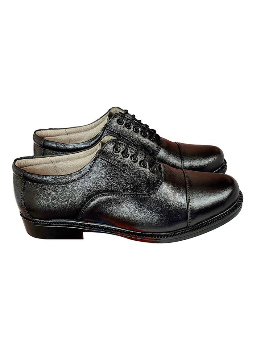 black leather laceup formal shoes