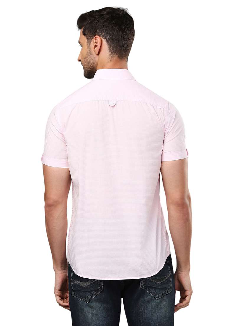 men pink cotton casual shirt - 21326797 - Standard Image - 3
