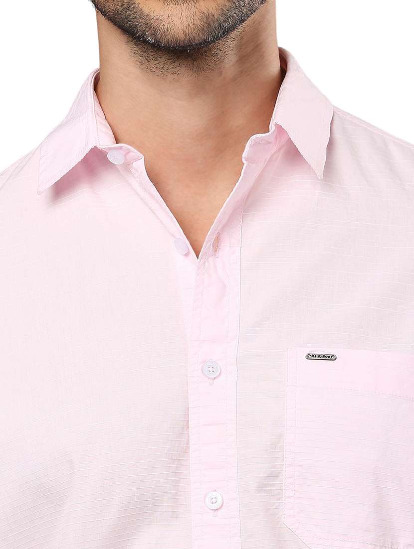 men pink cotton casual shirt - 21326797 - Standard Image - 5