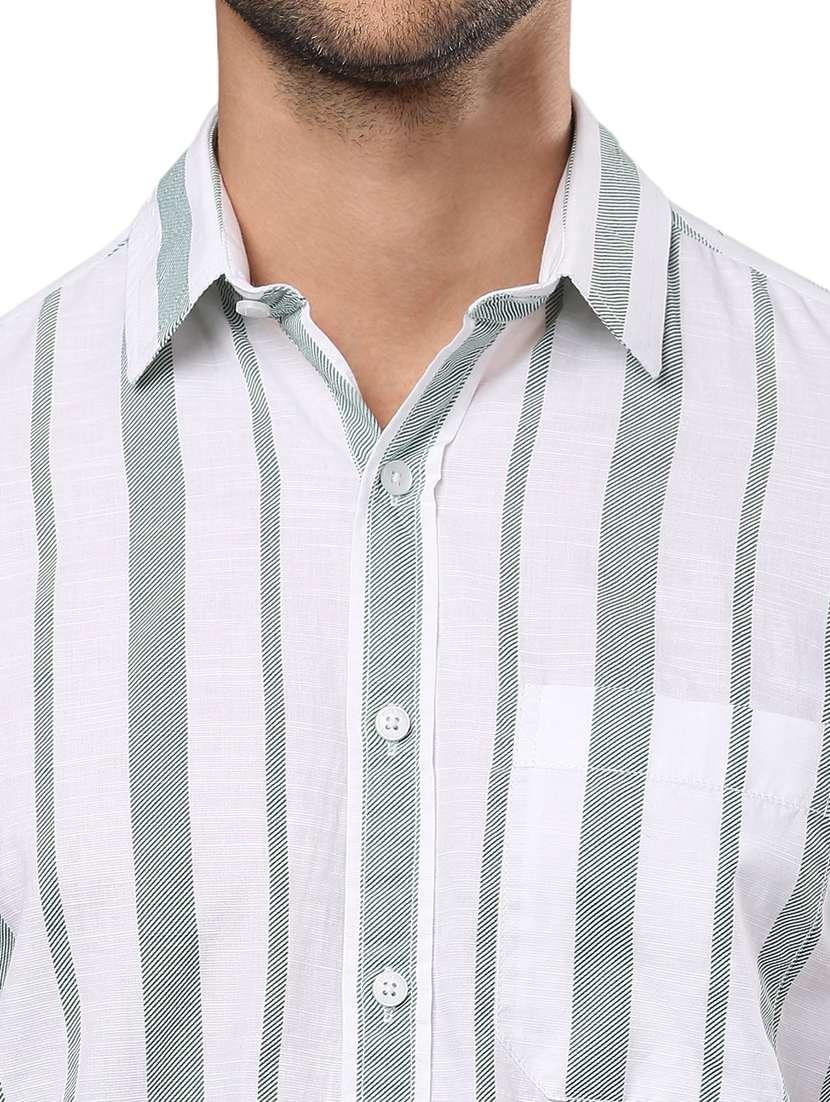 men white cotton casual shirt - 21326801 -  Standard Image - 5