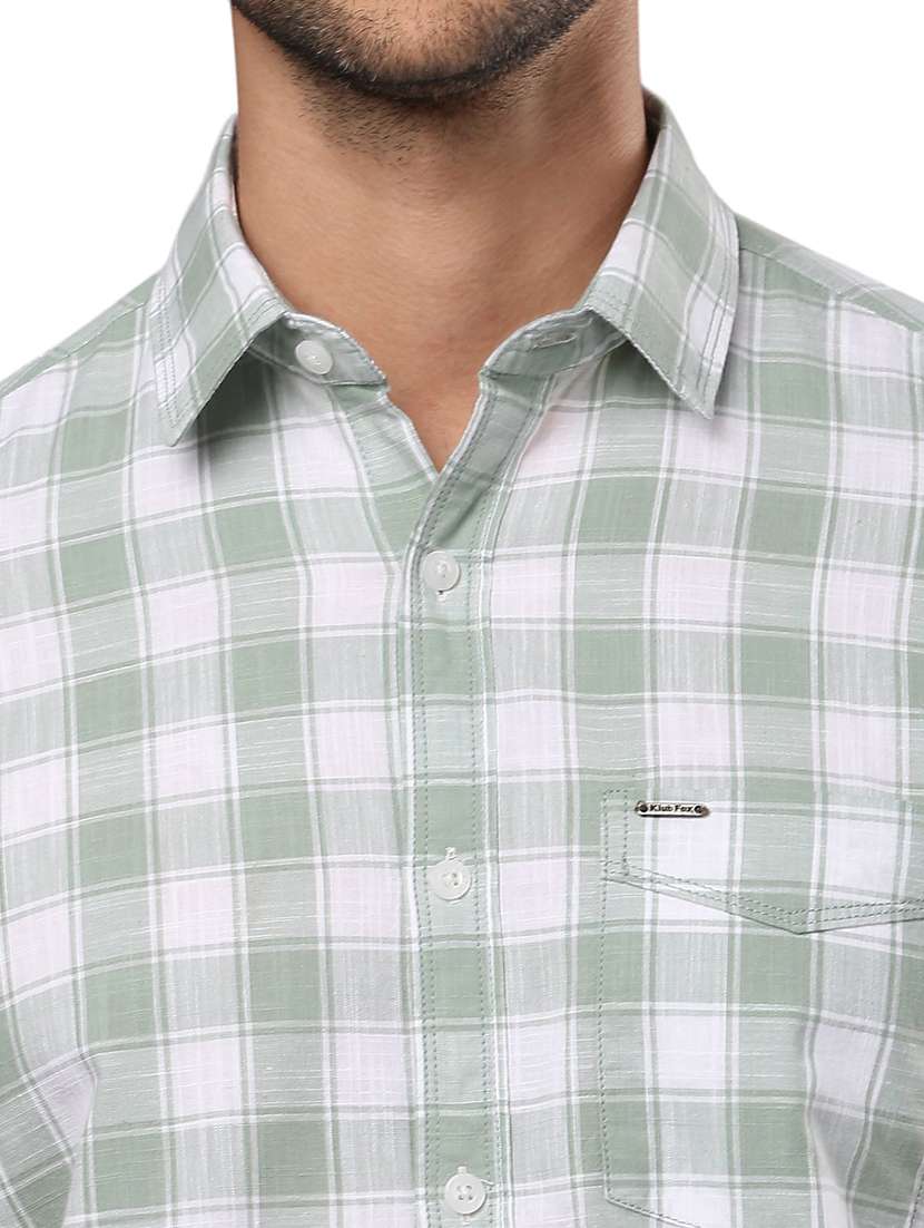 men white cotton casual shirt - 21326804 - Standard Image - 5