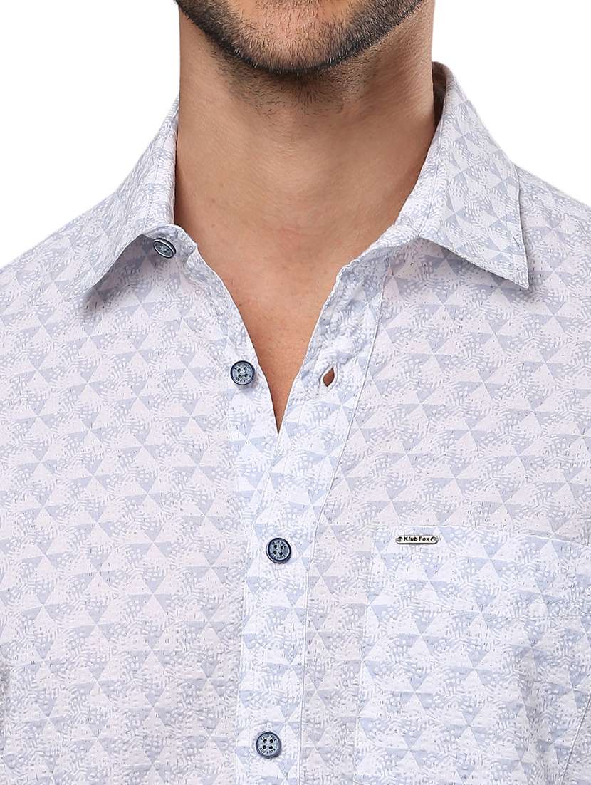 men white cotton casual shirt - 21326806 - Standard Image - 5