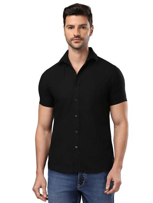 men black cotton casual shirt - 21326808 -  Standard Image - 0
