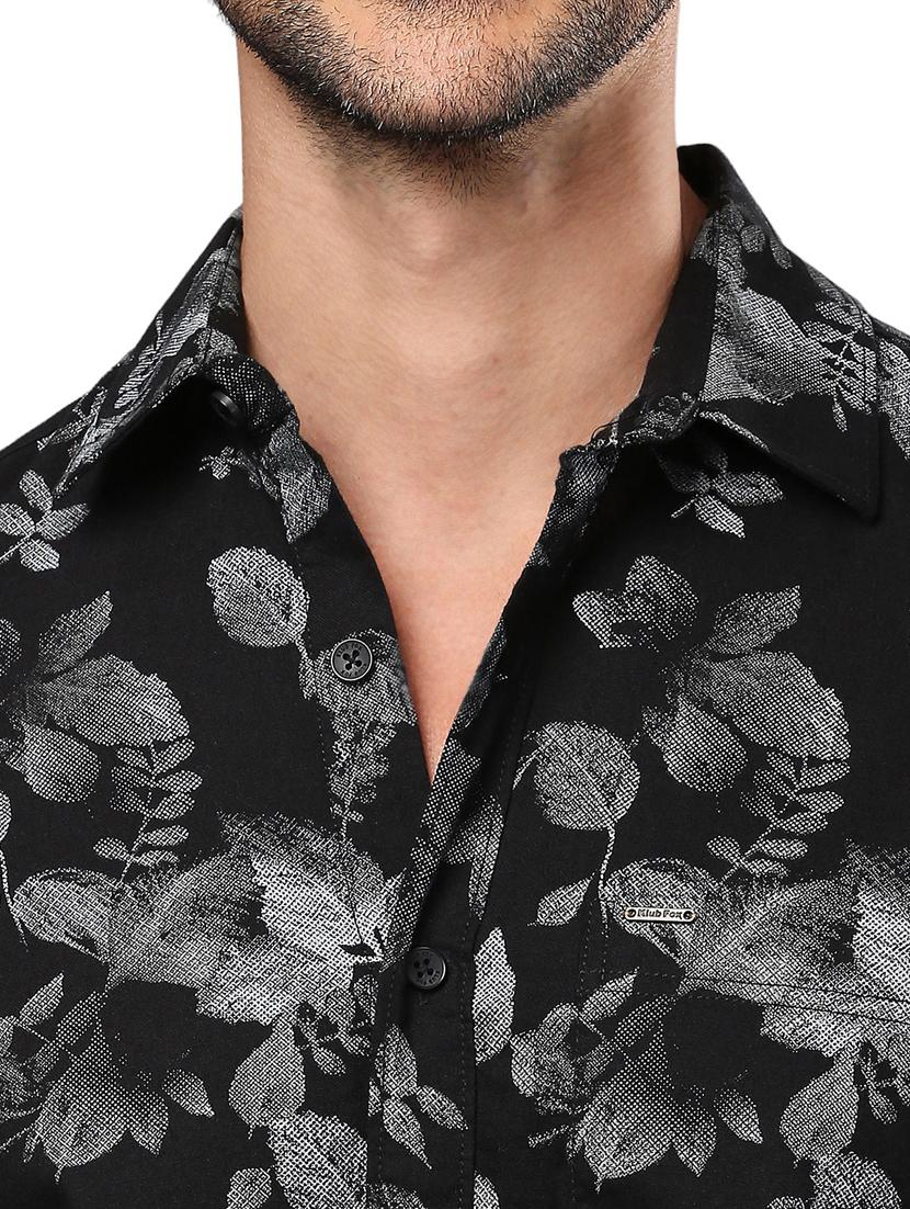 men black cotton casual shirt - 21326810 - Standard Image - 5