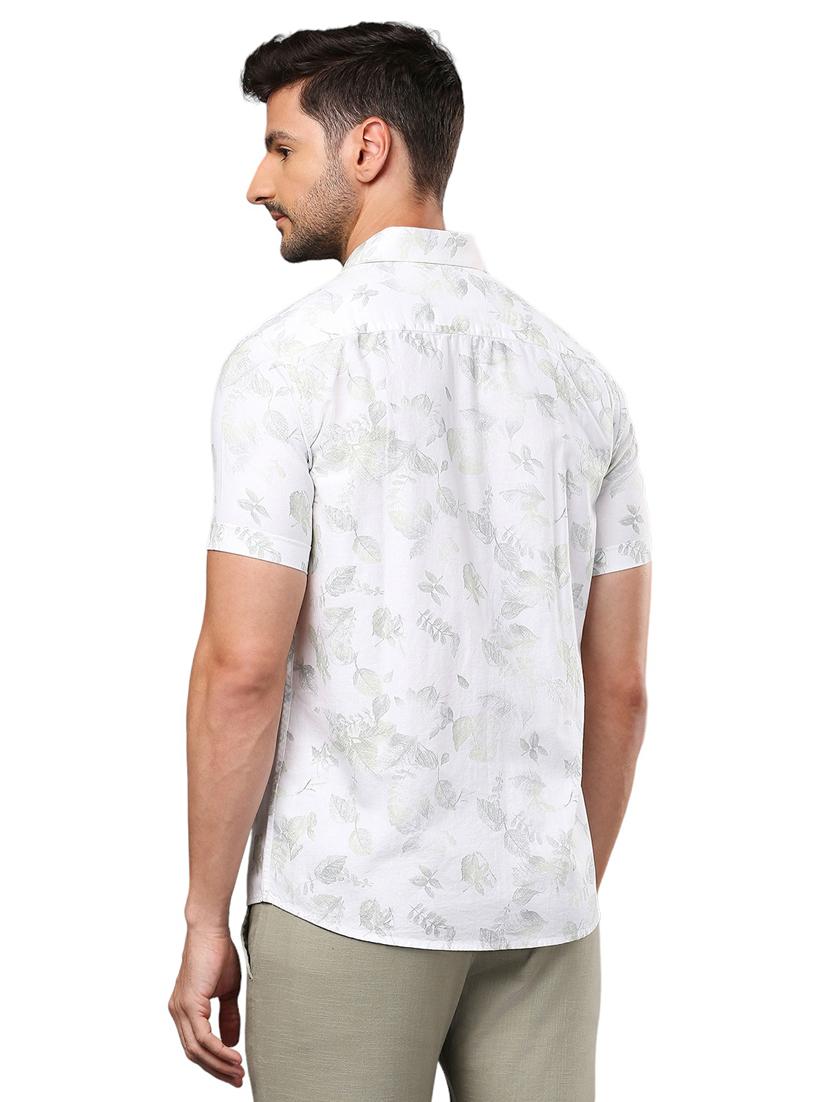 men white cotton casual shirt - 21326811 - Standard Image - 3