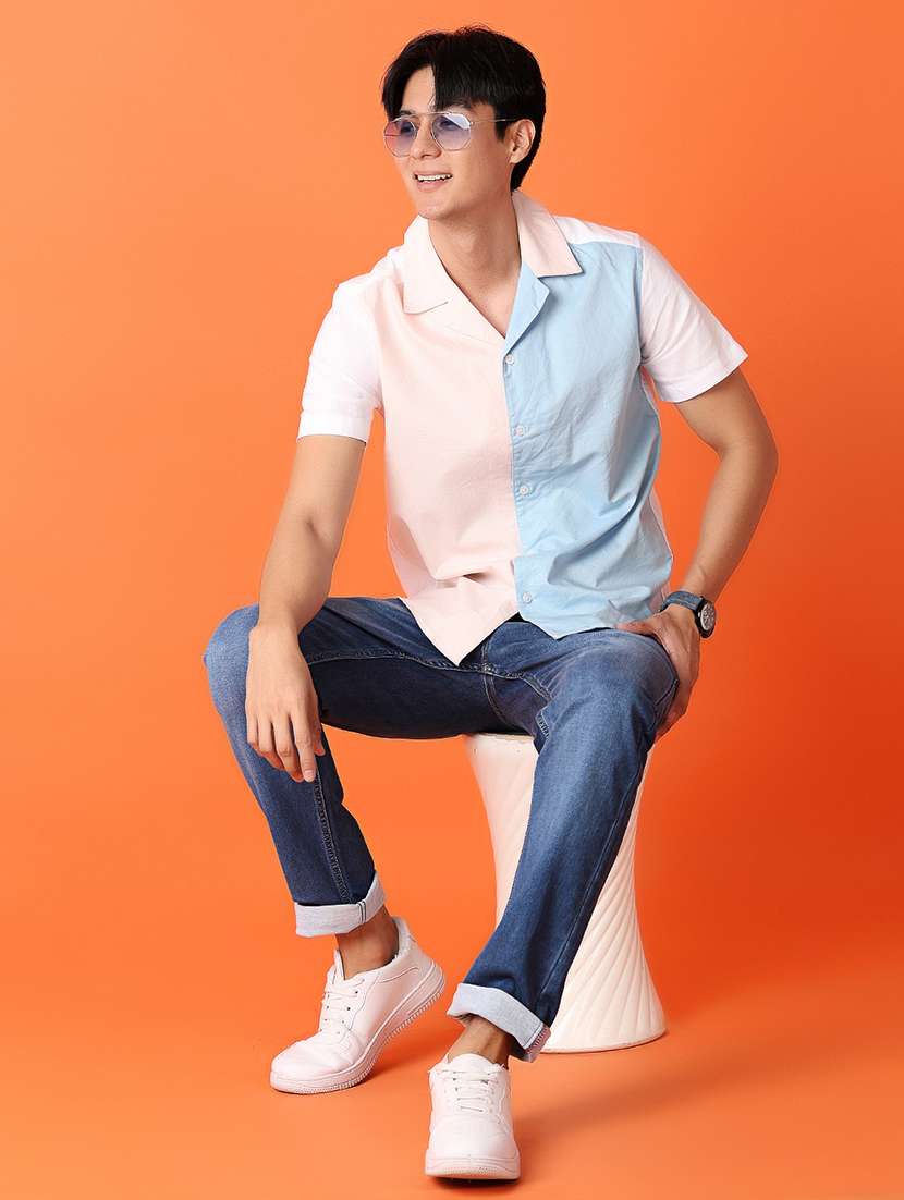 men white cotton casual shirt - 21328587 -  Standard Image - 3