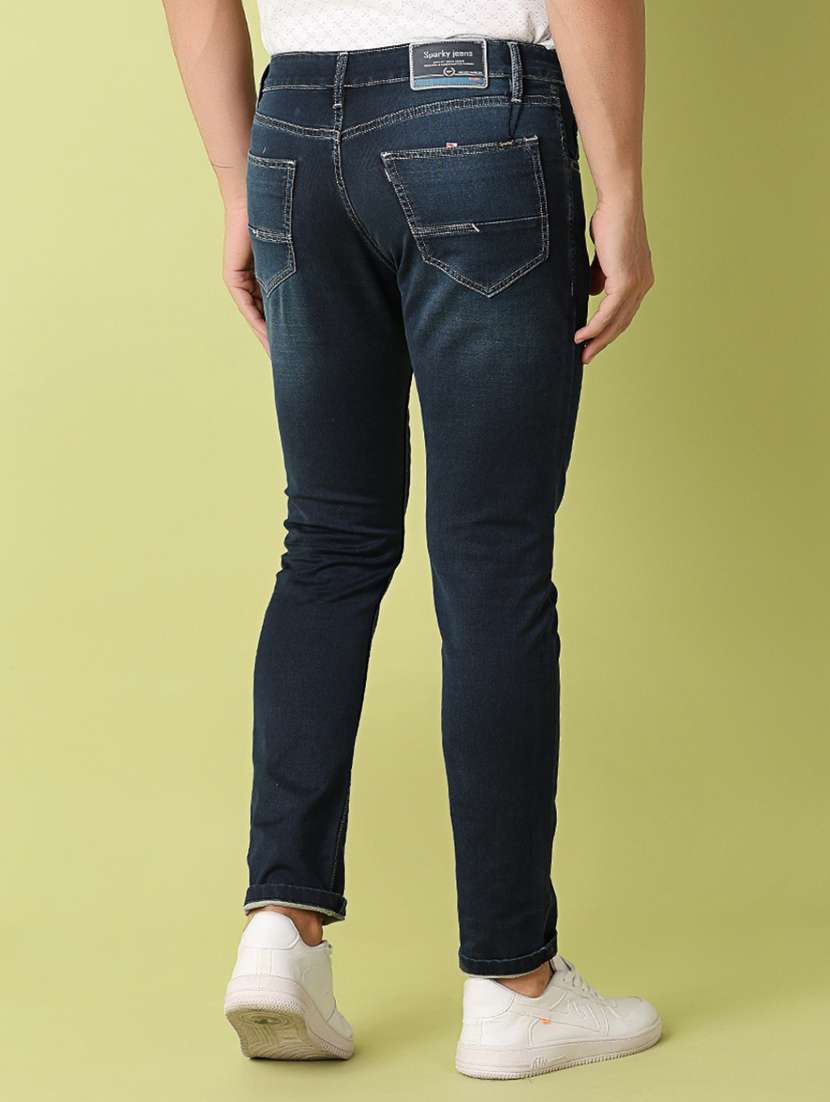 men mid rise plain jeans - 21328616 -  Standard Image - 3