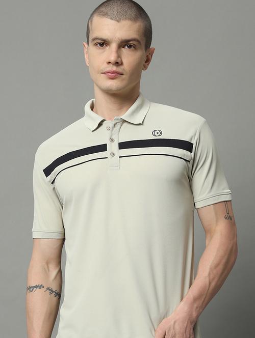 men taped polo neck short sleeves t-shirt - 21331221 -  Standard Image - 0