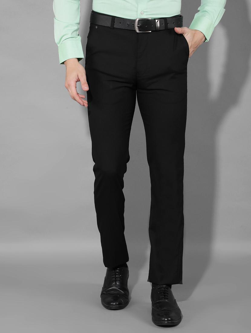 men mid rise solid flat front formal trouser - 21331728 - Zoom Image - 0