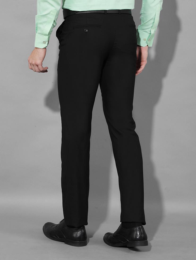 men mid rise solid flat front formal trouser - 21331728 - Standard Image - 3