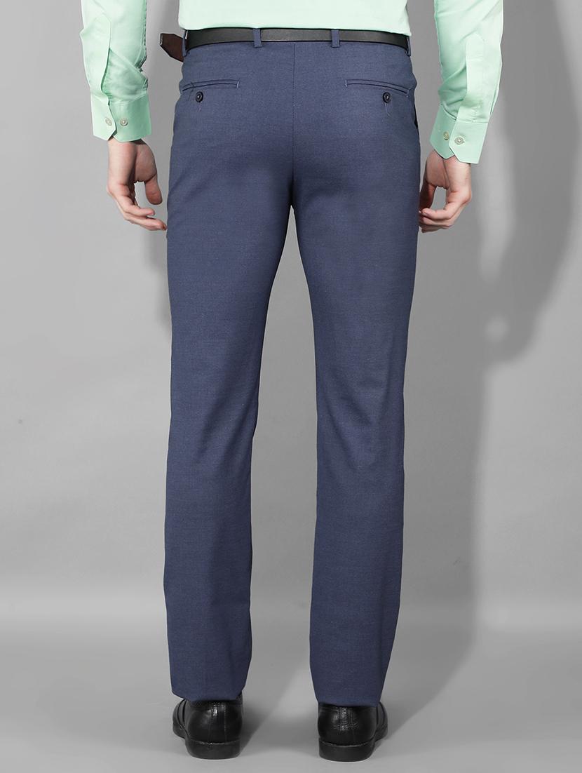 men mid rise solid flat front formal trouser - 21331729 - Standard Image - 3