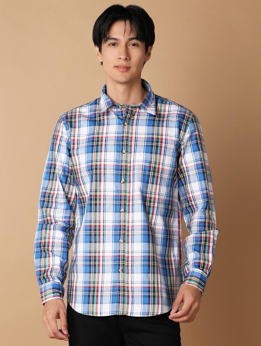 men checkered cotton casual shirt - 21332059 -  Zoom Image - 0