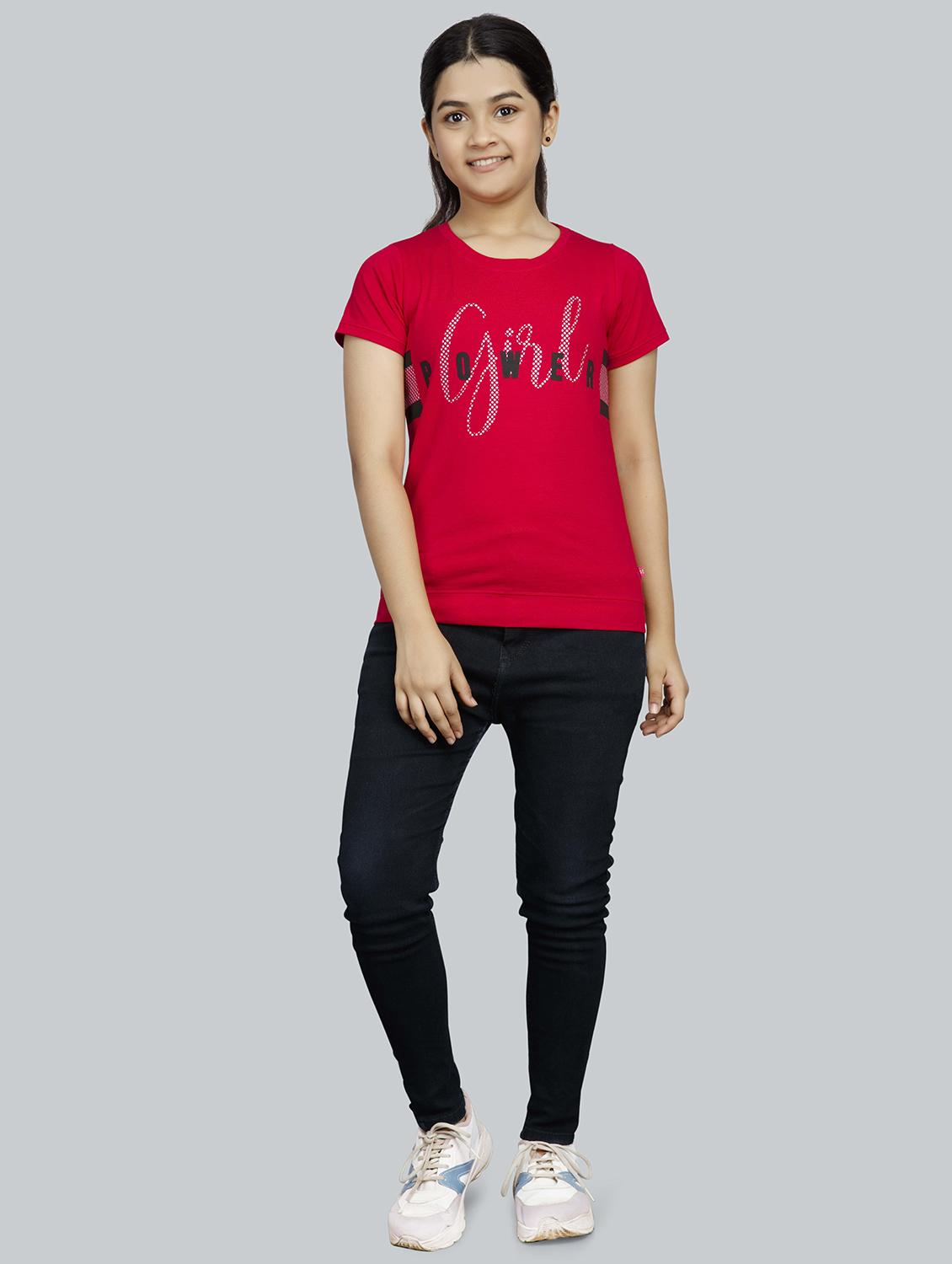 girls round neck short sleeves tees - 21332285 - Standard Image - 3