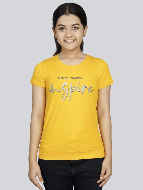 girls round neck short sleeves tees - 21332286 - Standard Image - 0