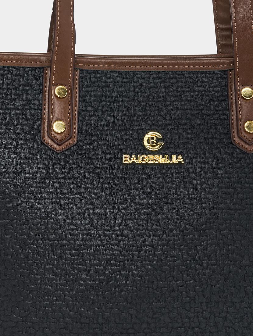 women black leatherette handbag - 21332536 - Standard Image - 3