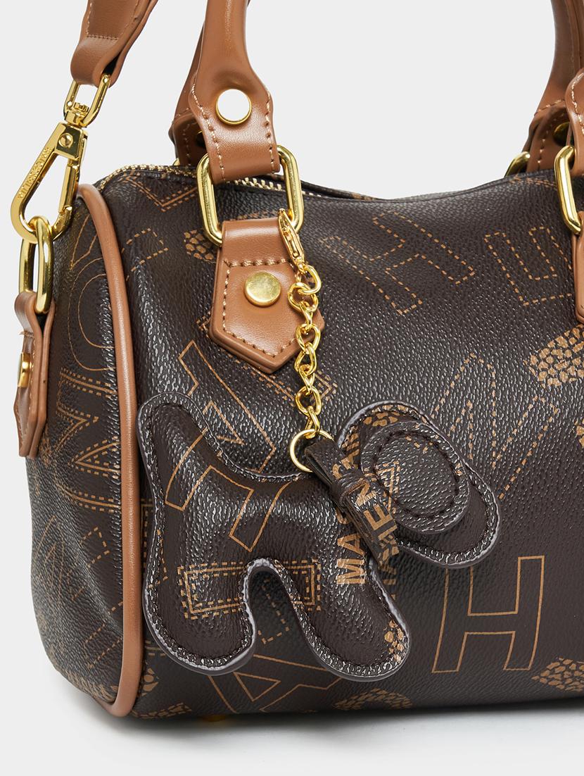 brown leatherette handbag - 21332537 - Standard Image - 5