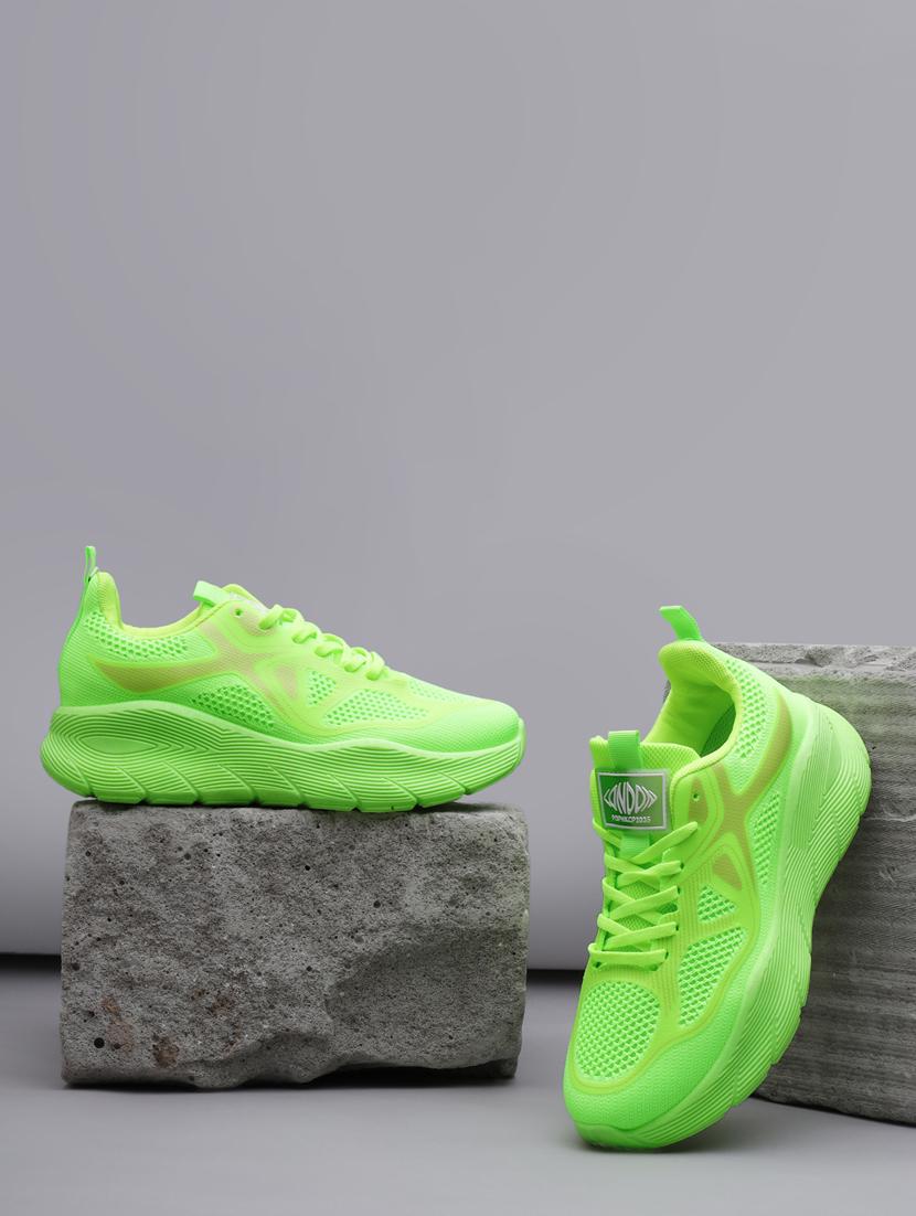 green lace-up sports shoes - 21333244 -  Zoom Image - 0