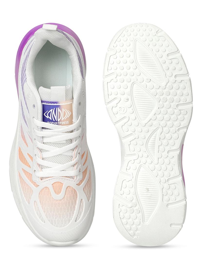 purple lace-up sports shoes - 21333248 - Standard Image - 5