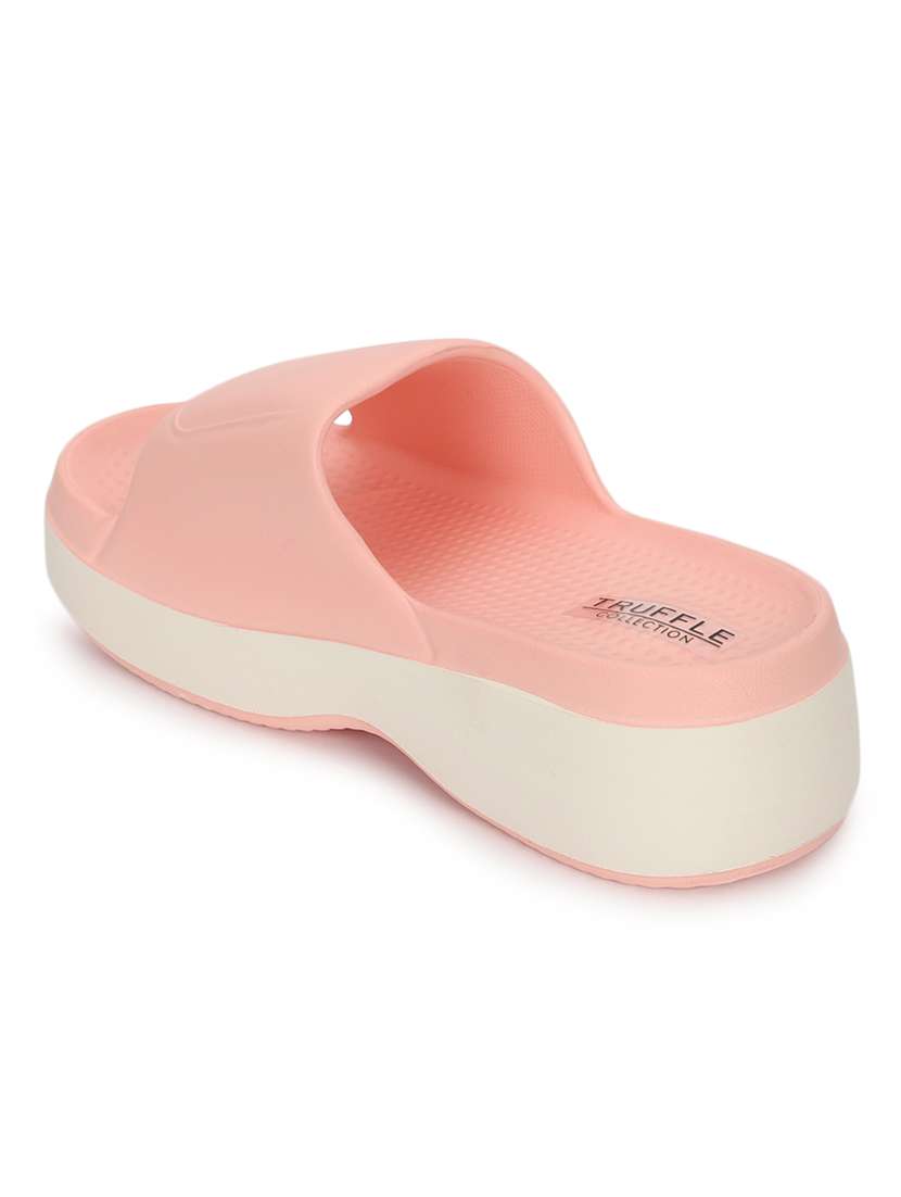 women solid slip on slides - 21333269 -  Standard Image - 3