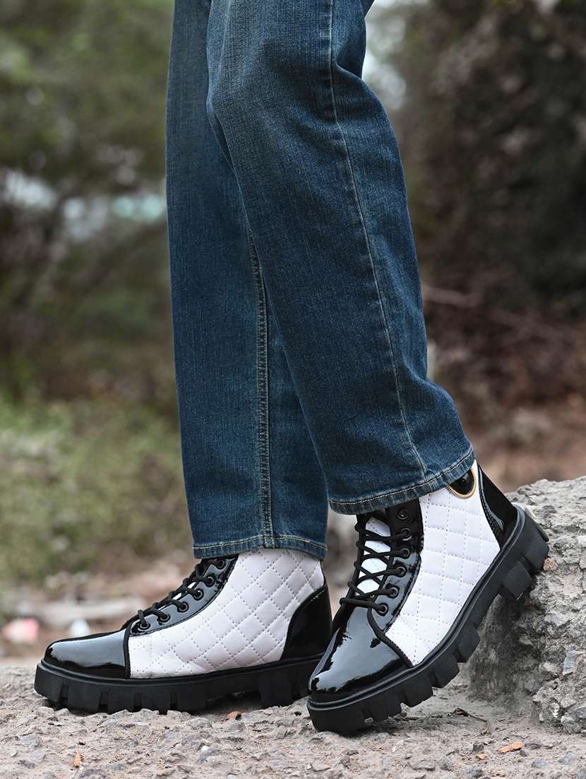 men grey lace up boots - 21333281 -  Standard Image - 5