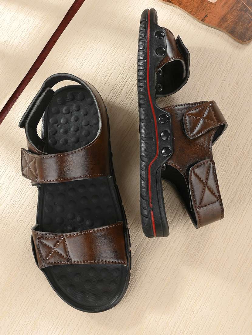 men brown back strap sandal
