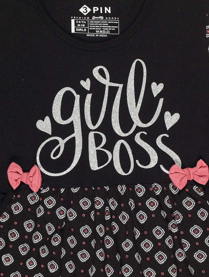 girls black cotton frock - 21333553 -  Standard Image - 5