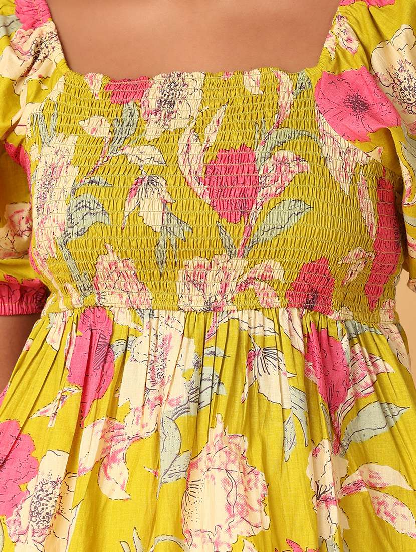 women floral printed square neck peplum top - 21333776 -  Standard Image - 5