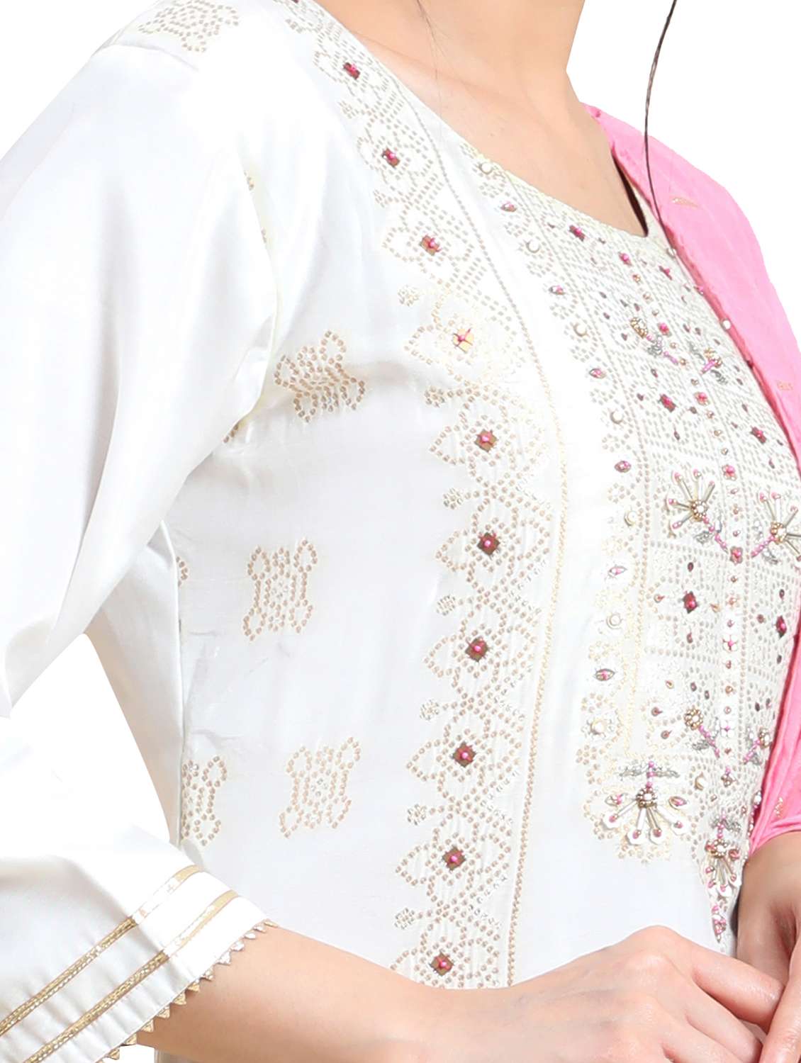 women white kurta pant set with dupatta - 21334201 -  Standard Image - 3