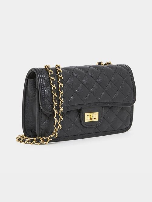 women black leatherette handbag - 21334341 -  Standard Image - 0