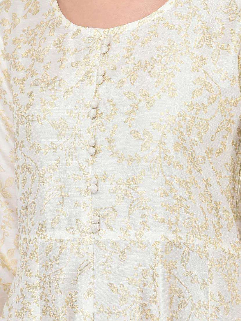 women round neck long sleeve a-line kurta - 21334349 -  Standard Image - 5