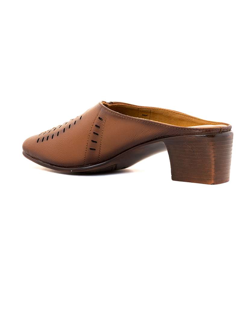 tan leather slip on sandals - 21335293 -  Standard Image - 3