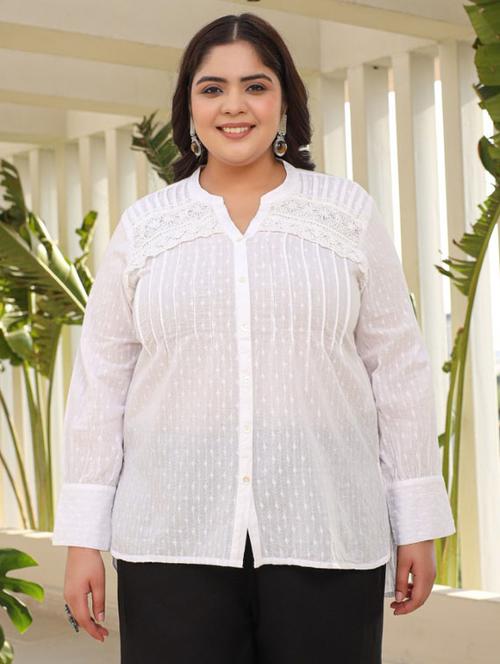 women solid mandrain neck tunic - 21337672 -  Standard Image - 0
