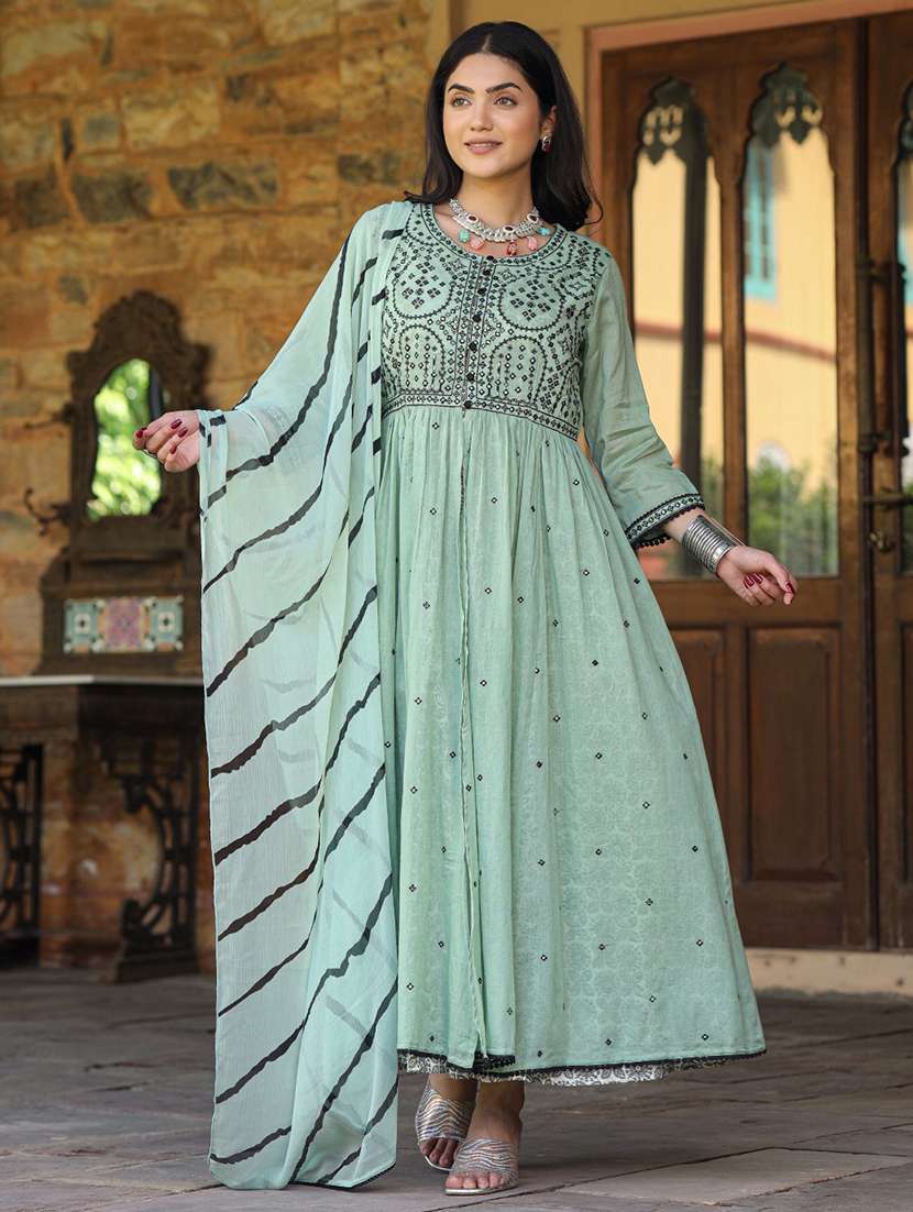 Buy online Women Round Neck Flared Dress from ethnic wear for Women by  Juniper for 2079 at 65% off | 2026 Limeroad.com