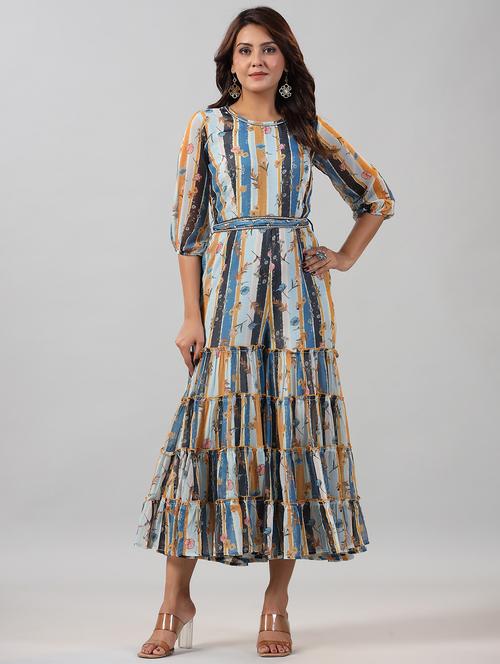 women multi coloured chiffon full leg jumpsuit - 21337767 -  Standard Image - 0