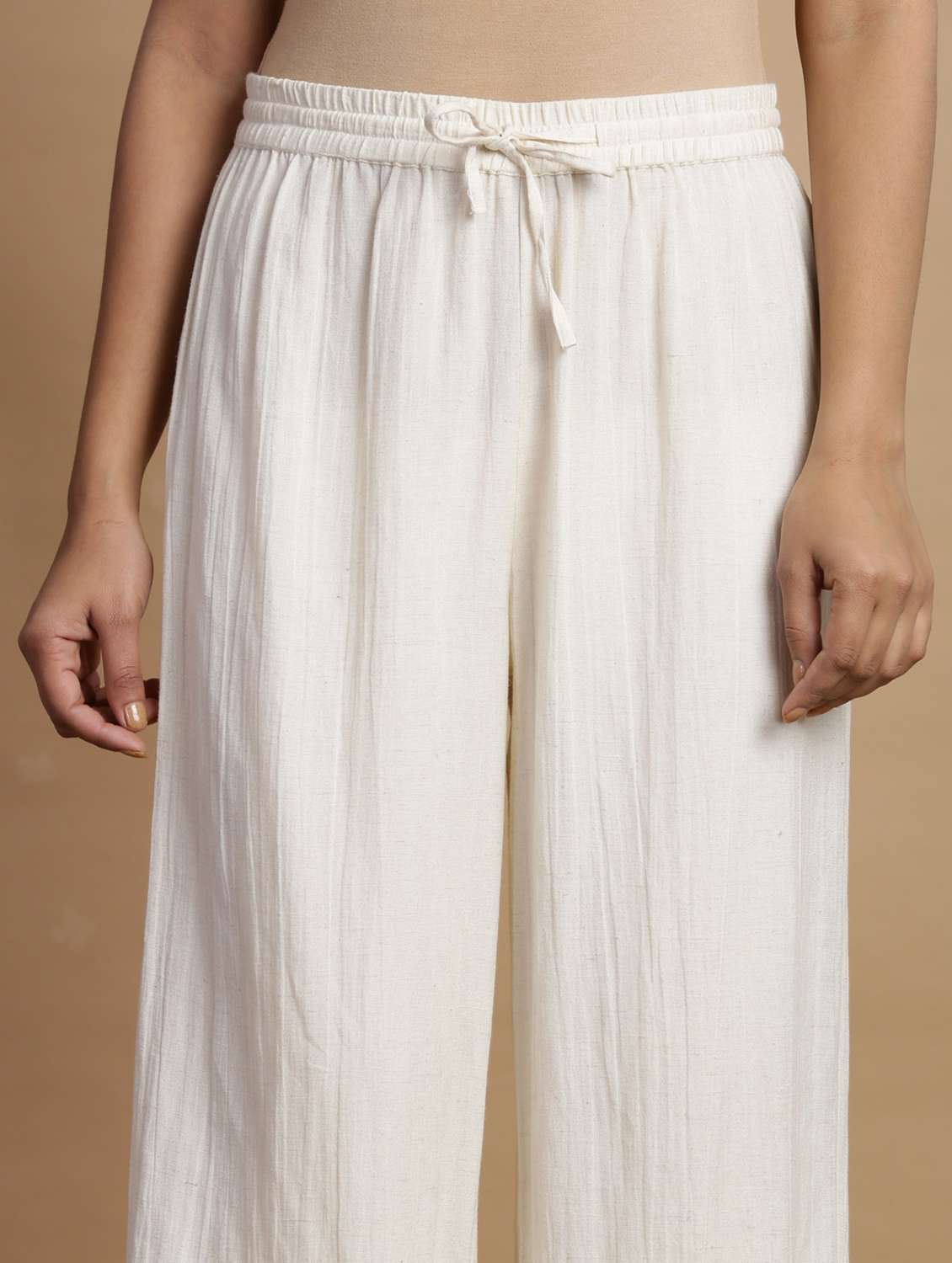 women white solids straight palazzo - 21337802 - Standard Image - 3