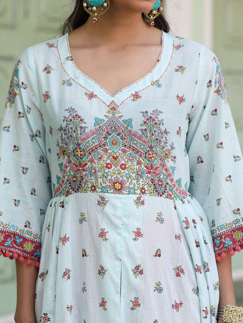 women kurta palazzo set with dupatta - 21337887 - Standard Image - 3