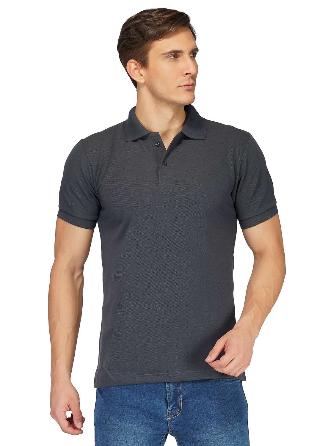 men solid polo t-shirt - 21338031 -  Zoom Image - 0