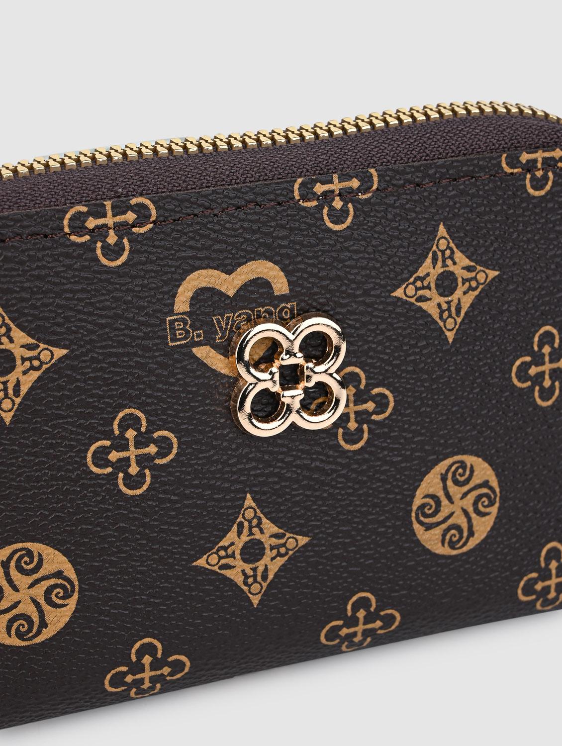 brown printed leatherette wallet - 21338092 - Standard Image - 5