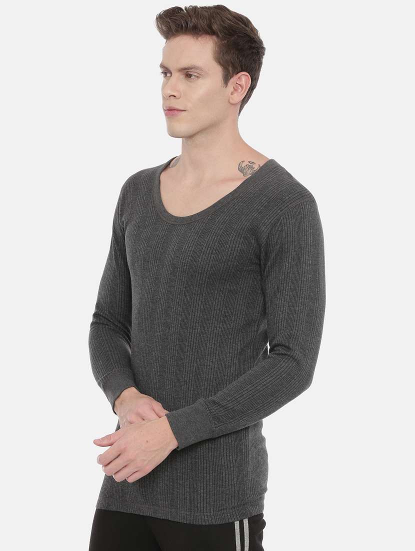men pack of 2 self design thermal tops - 21338146 -  Standard Image - 3