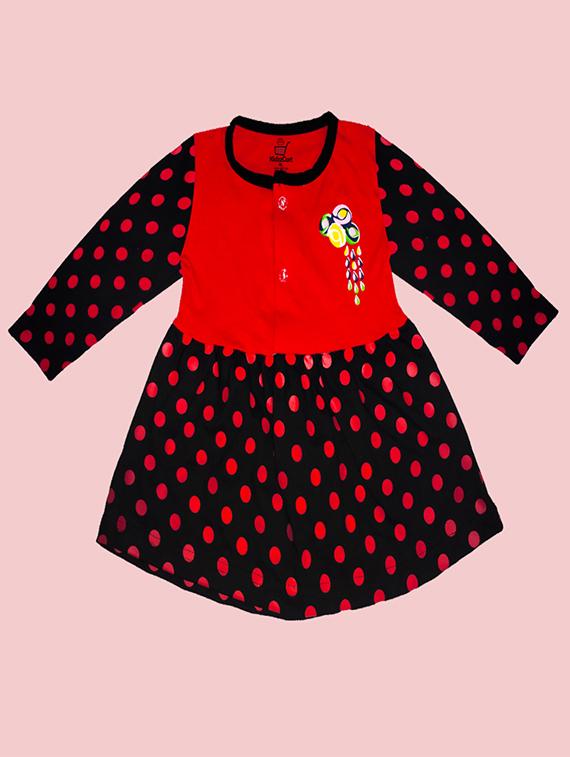 girls round neck printed frock - 21338278 - Zoom Image - 0