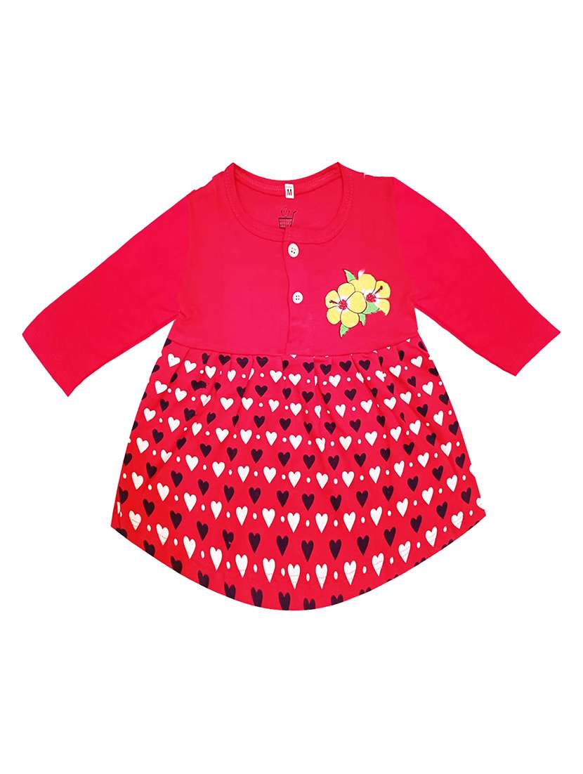 girls printed cotton frock